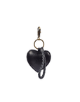 Puffy Heart Keychain - Black