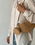 Woven Rover Circle Pouch - Sand