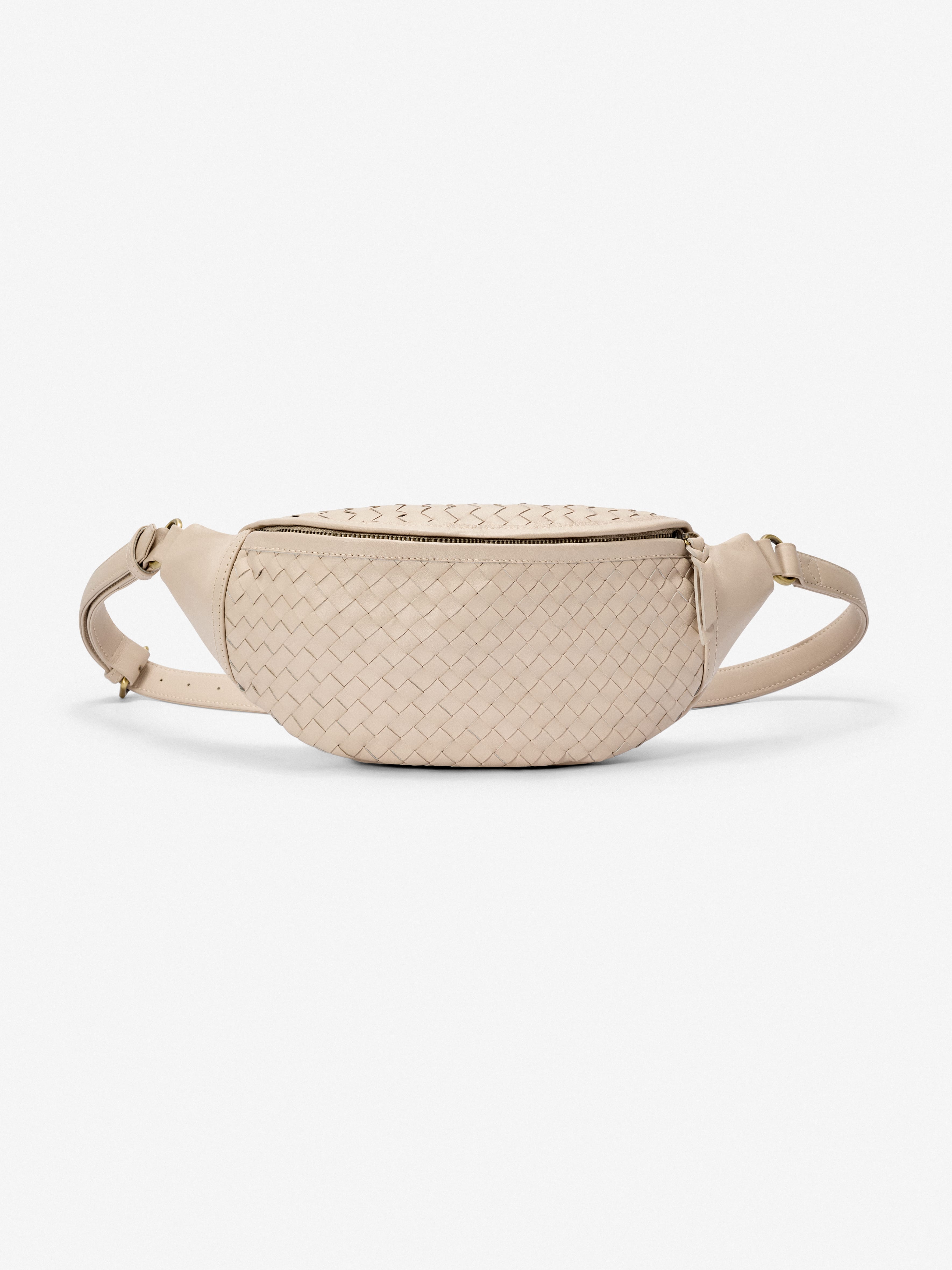 MANDRN | The Woven Atlas - Bone Leather Crossbody Bag