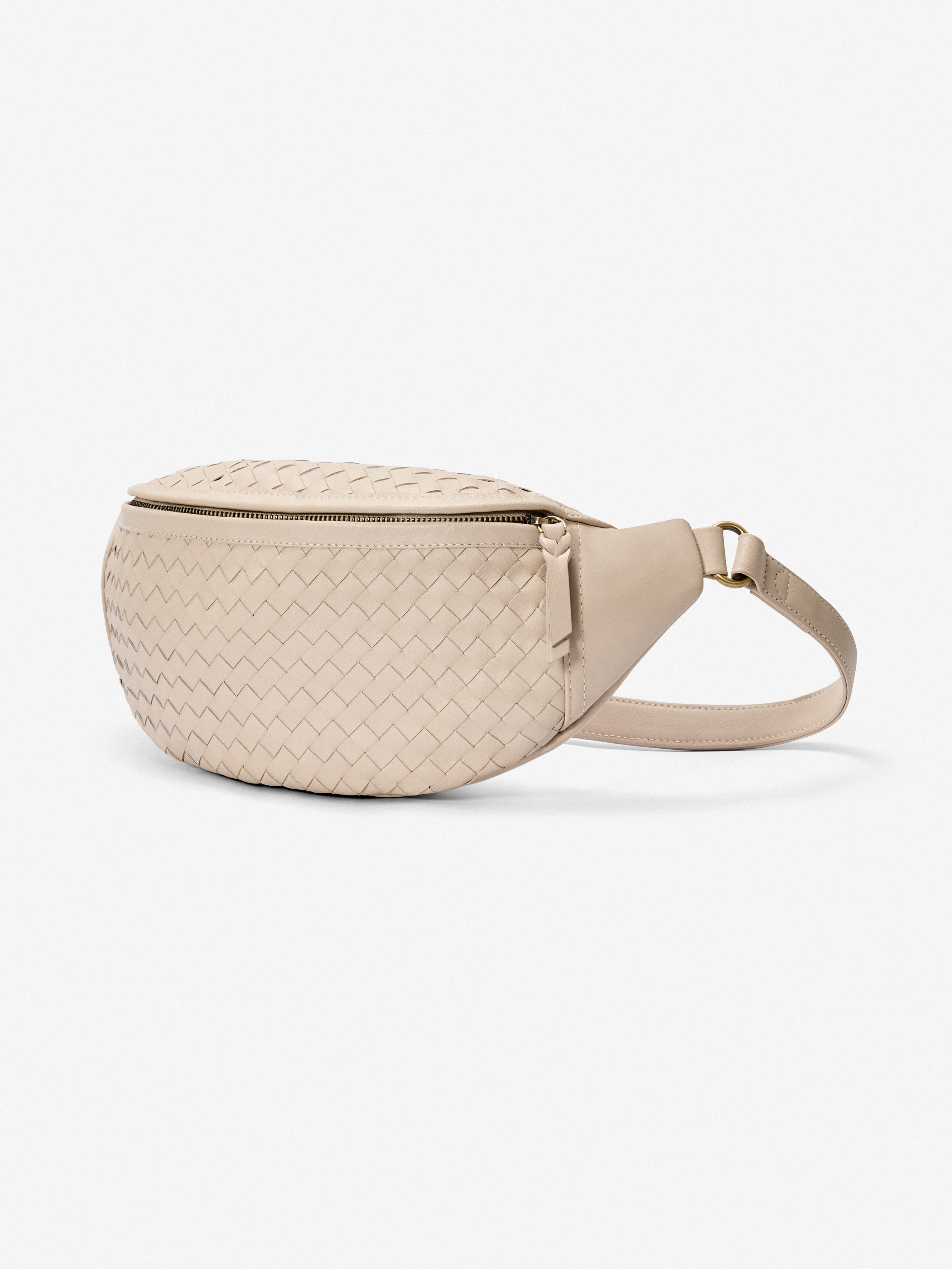 MANDRN | The Woven Atlas - Bone Leather Crossbody Bag