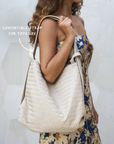 Woven Evra Tote - Bone