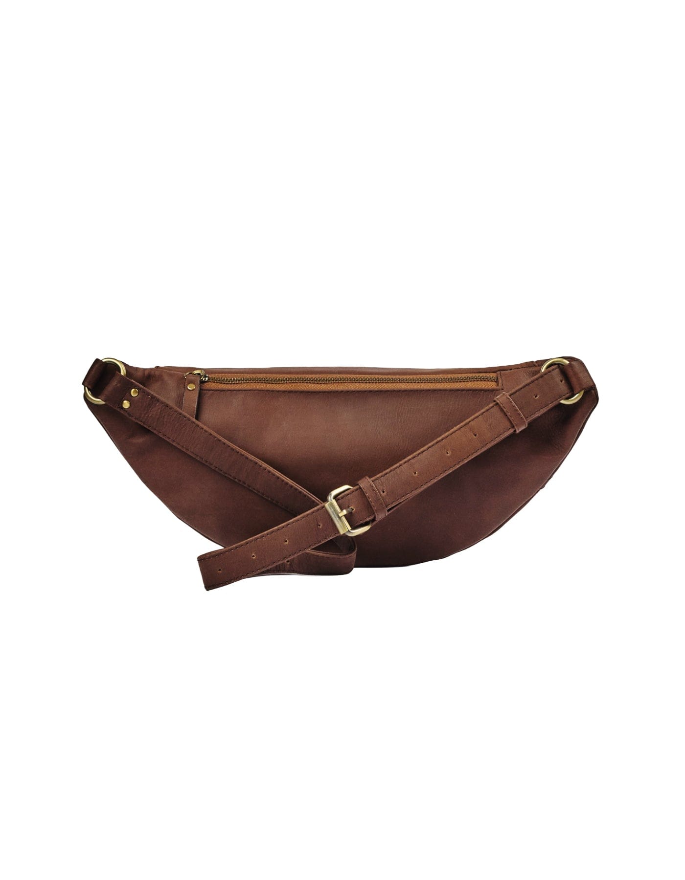 MANDRN | The Atlas- Saddle Dark Leather Fanny Pack