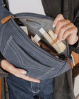 Mandrn Atlas - Suede Denim Fanny Pack