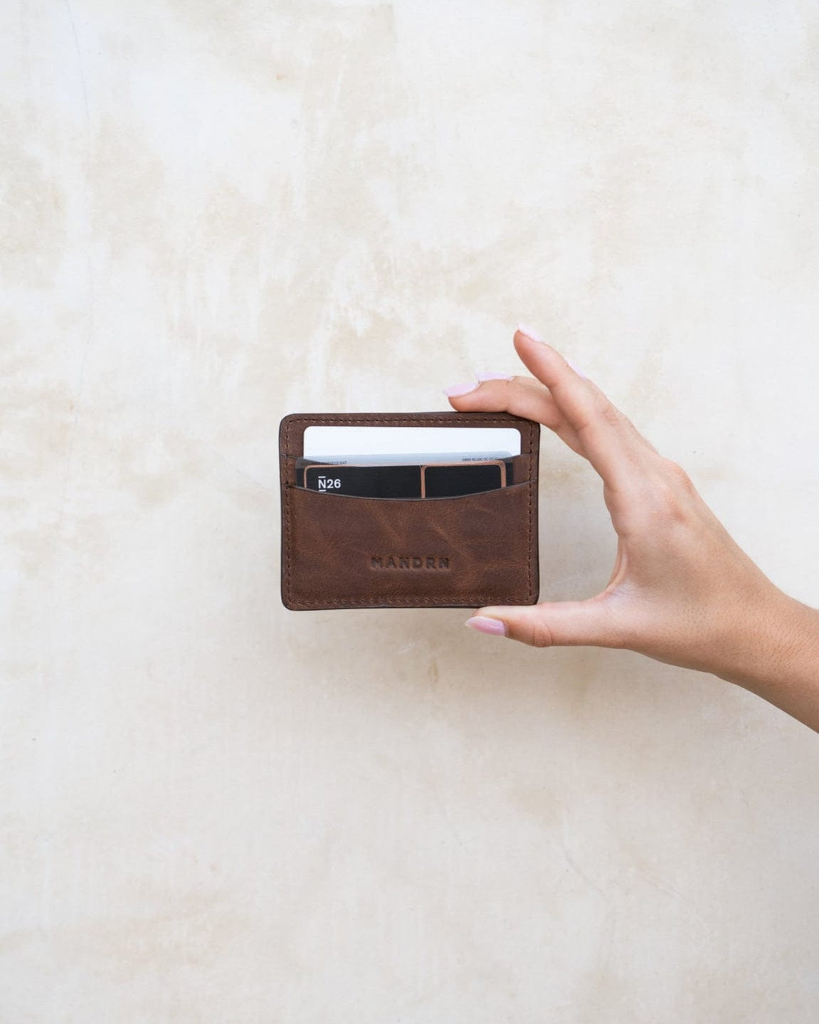 Mandrn Cardholder - Saddle (Dark) Cardholder