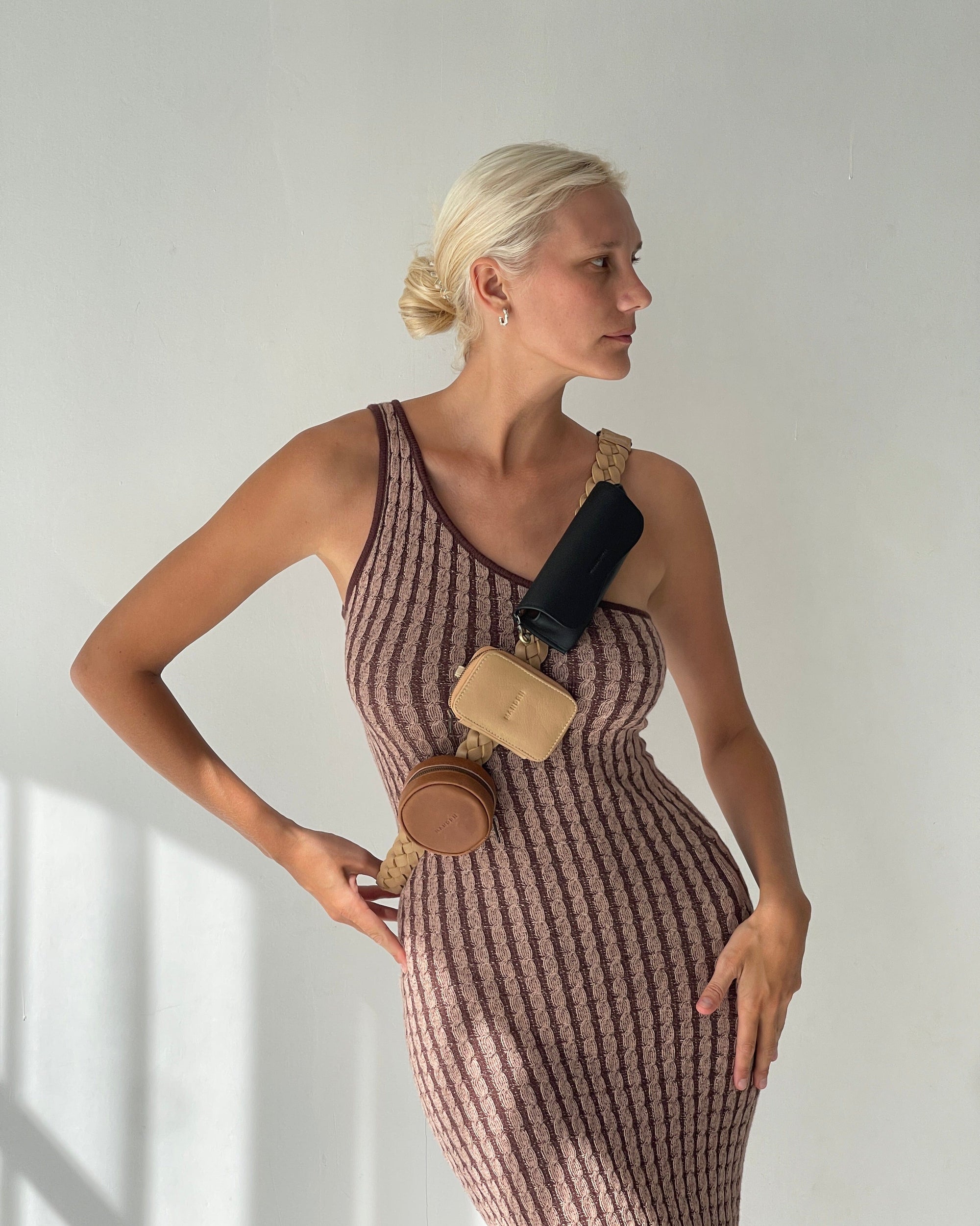 Mandrn Carry Woven Strap- Sand Belt Bag