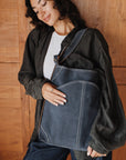 Mandrn Evra - Suede Denim tote