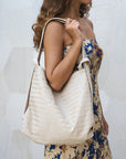 MANDRN Evra Woven Tote - Bone tote