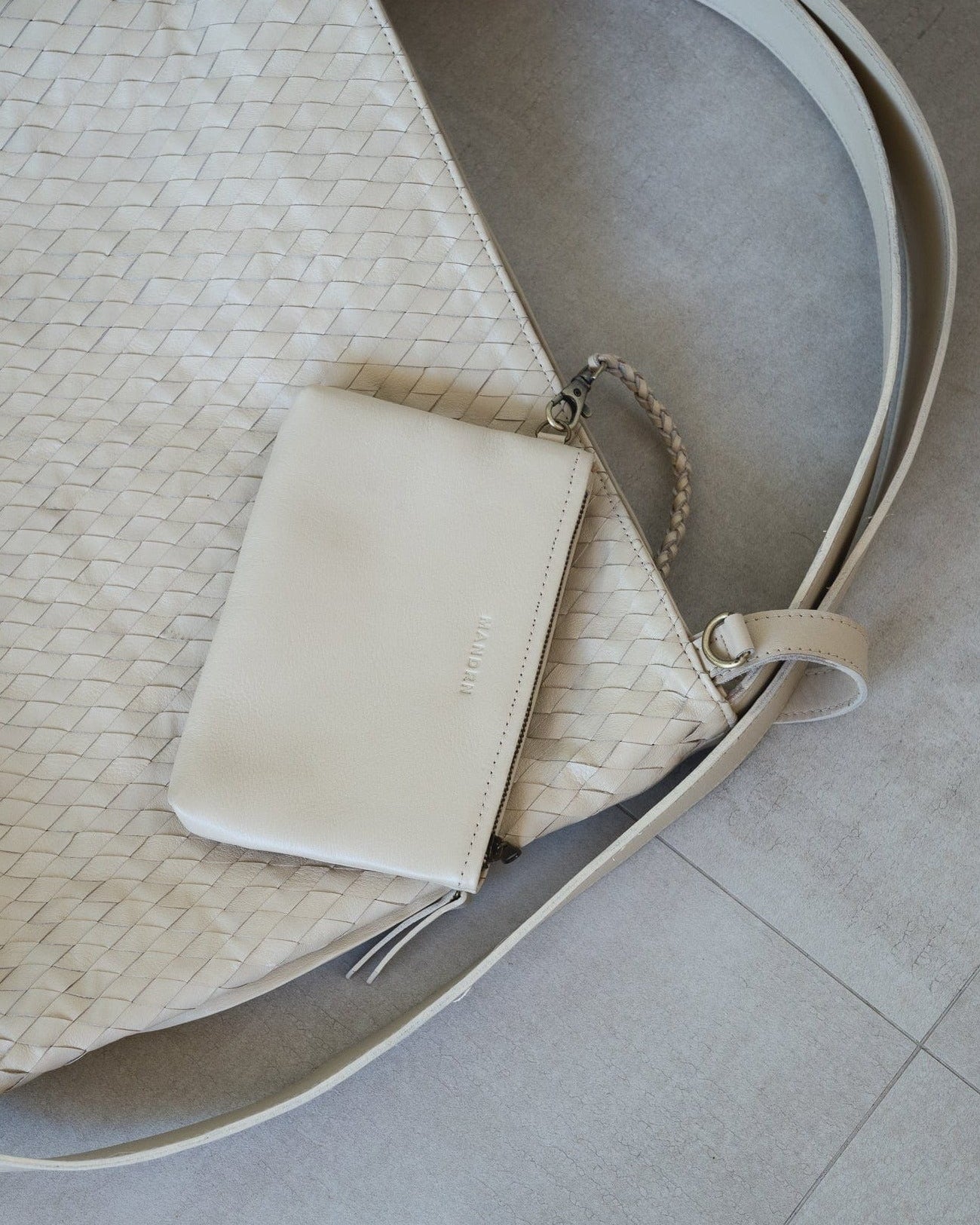 MANDRN Evra Woven Tote - Bone tote