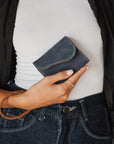 Mandrn Noa - Suede Denim Wallets & Money Clips