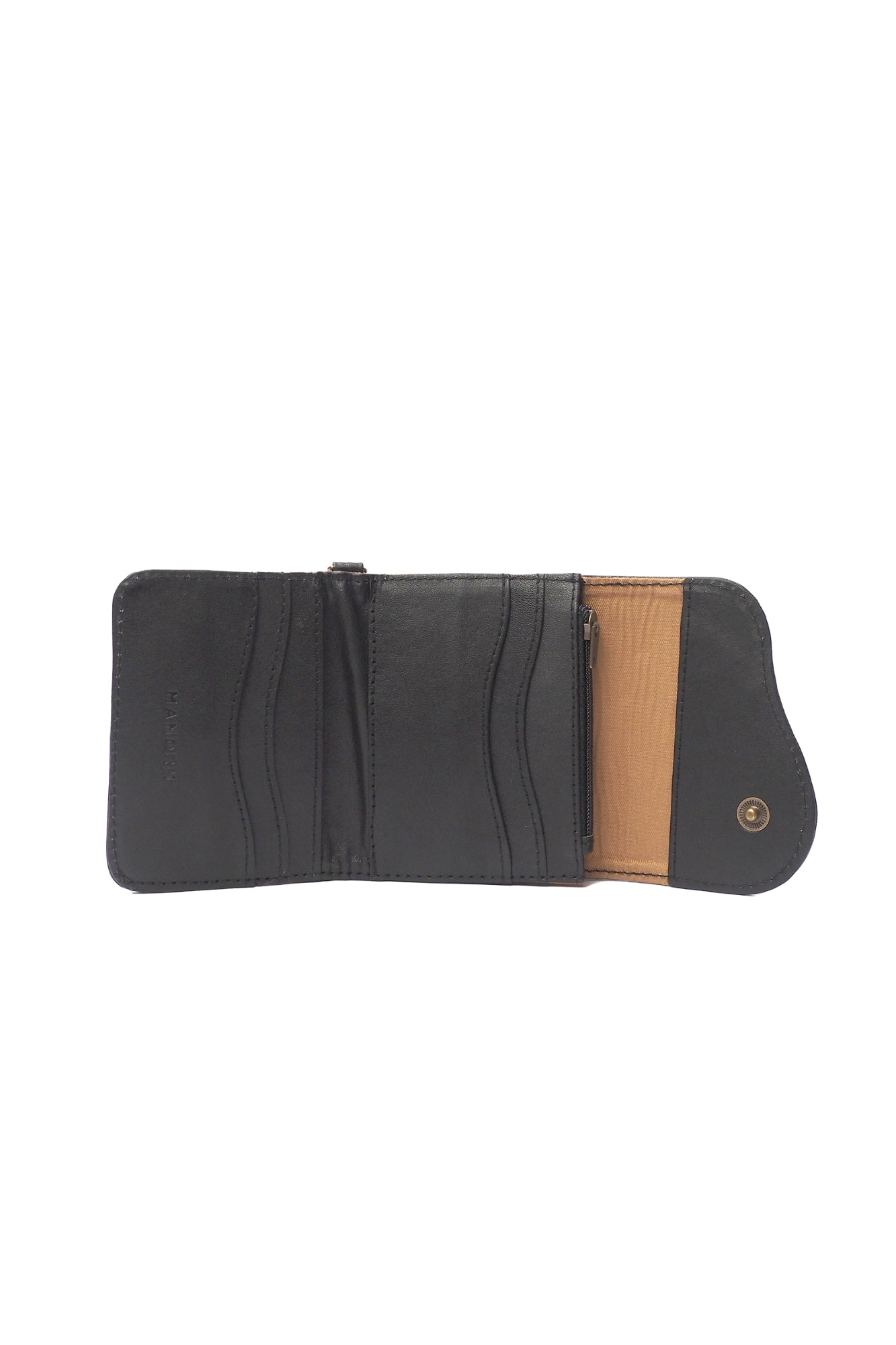 MANDRN | The Noa - Black Leather Compact Wallet