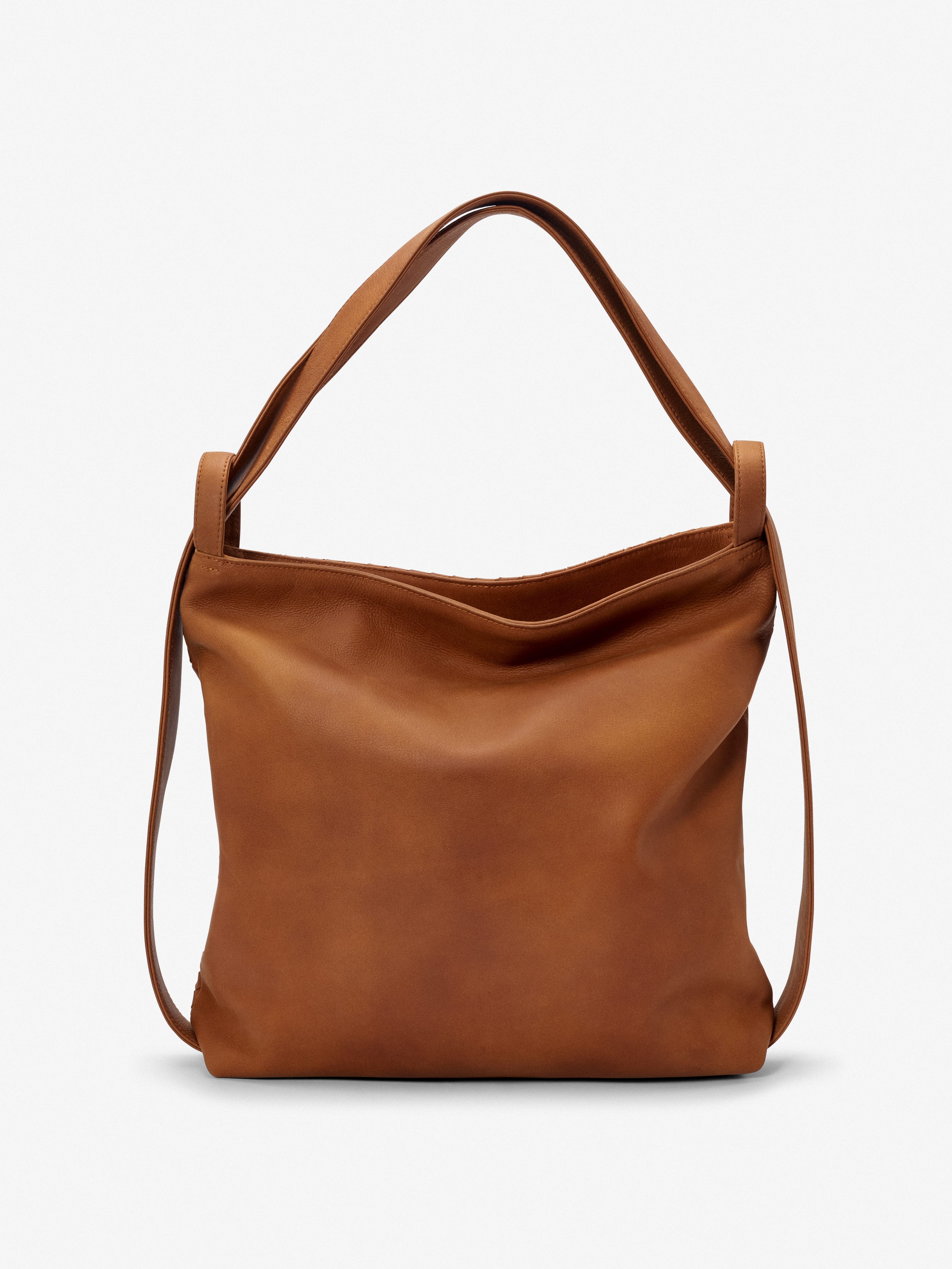 MANDRN | The Woven Evra Tote - Saddle (Light)