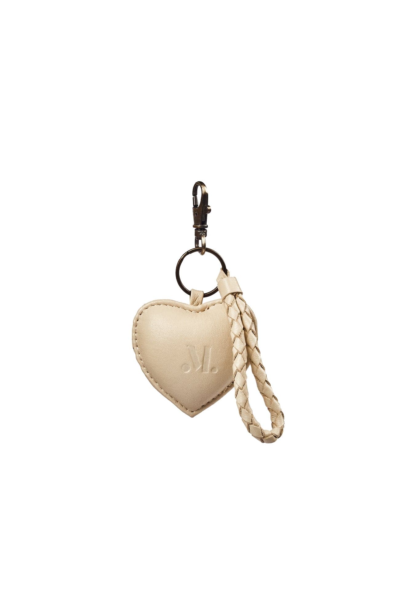 Mandrn Puffy Heart Keychain - Bone Keychain
