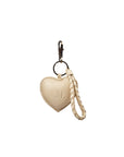 Mandrn Puffy Heart Keychain - Bone Keychain