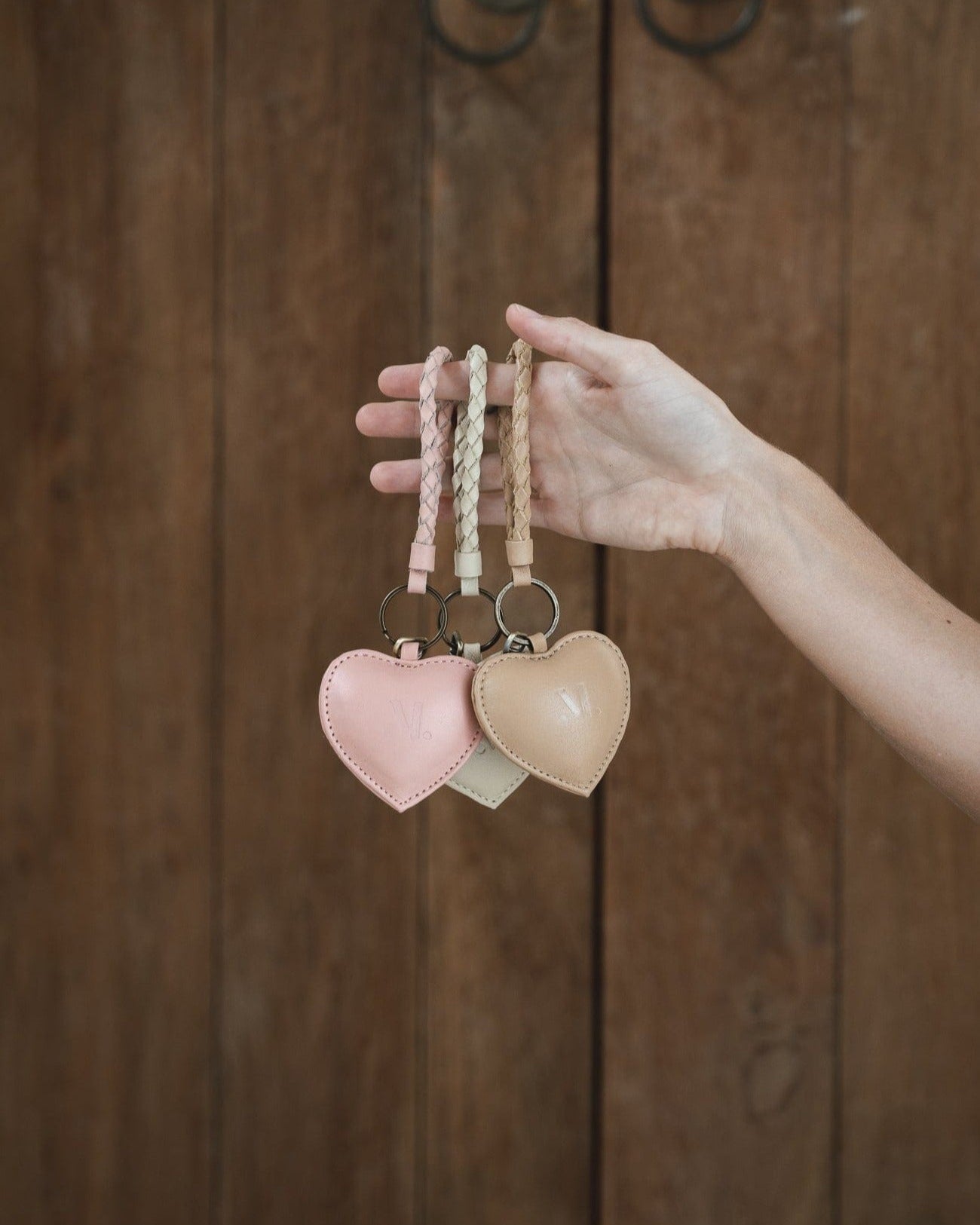 Mandrn Puffy Heart Keychain- Bone Keychain