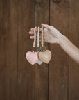Mandrn Puffy Heart Keychain- Sand Keychain
