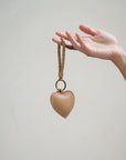 Mandrn Puffy Heart Keychain- Sand Keychain