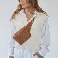Mandrn Remy Woven - Tan Fanny Pack