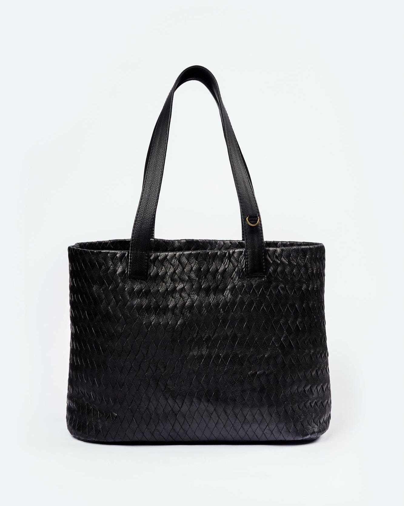 Mandrn Woven Andie Tote - Black tote