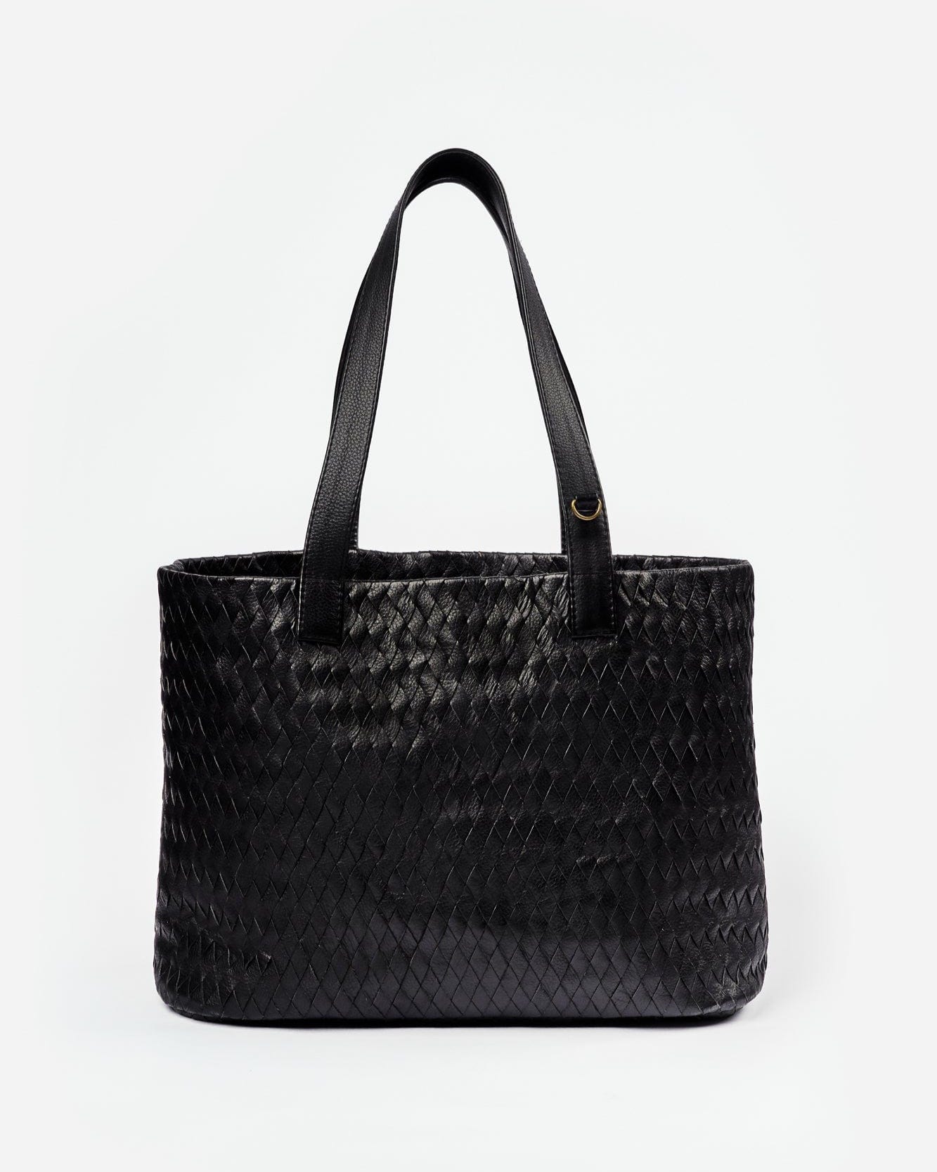 Mandrn Woven Andie Tote - Black tote