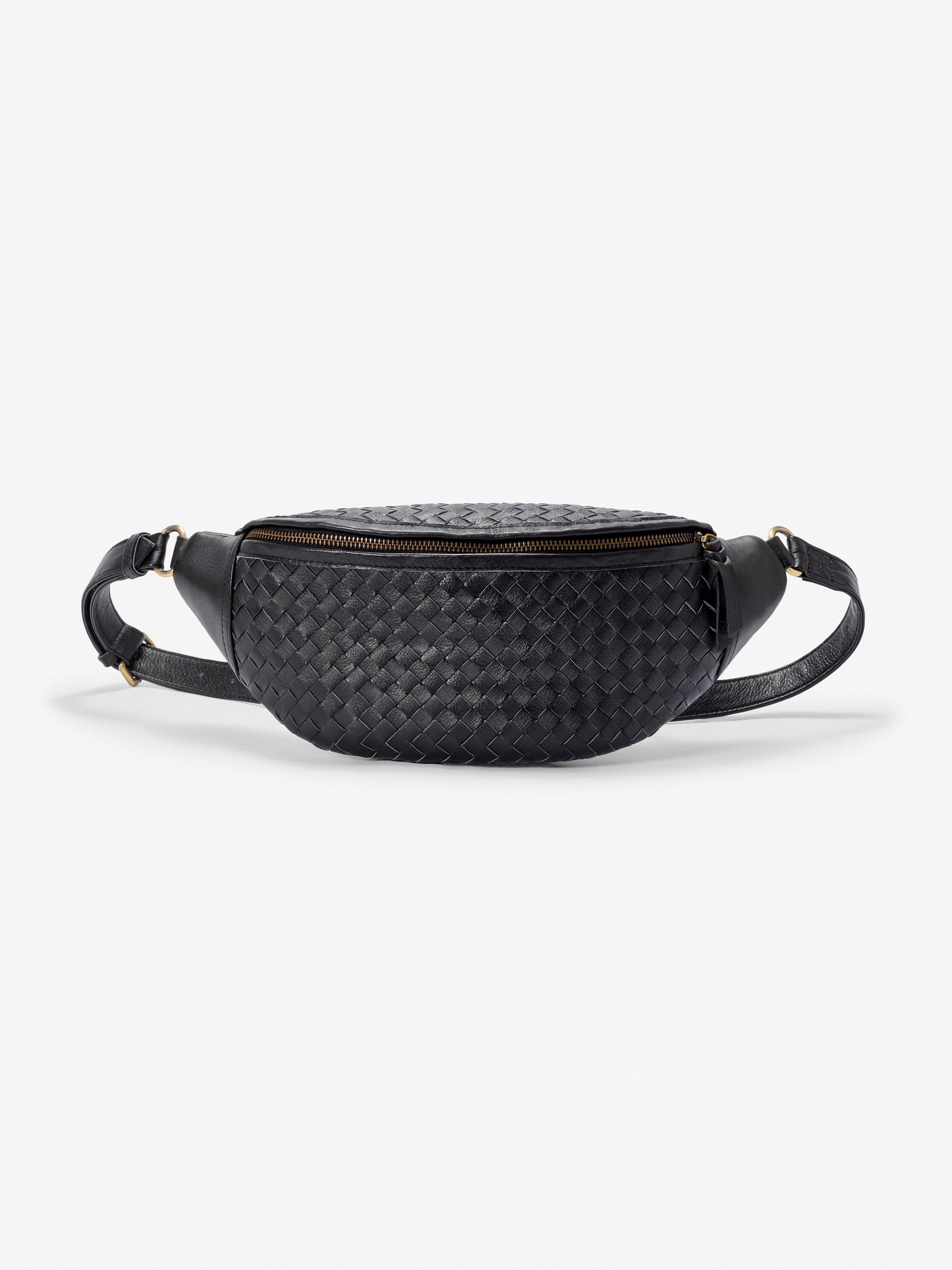 MANDRN | The Woven Atlas - Black Leather Crossbody Bag