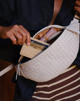 Mandrn Woven Atlas - Bone Crossbody Bag