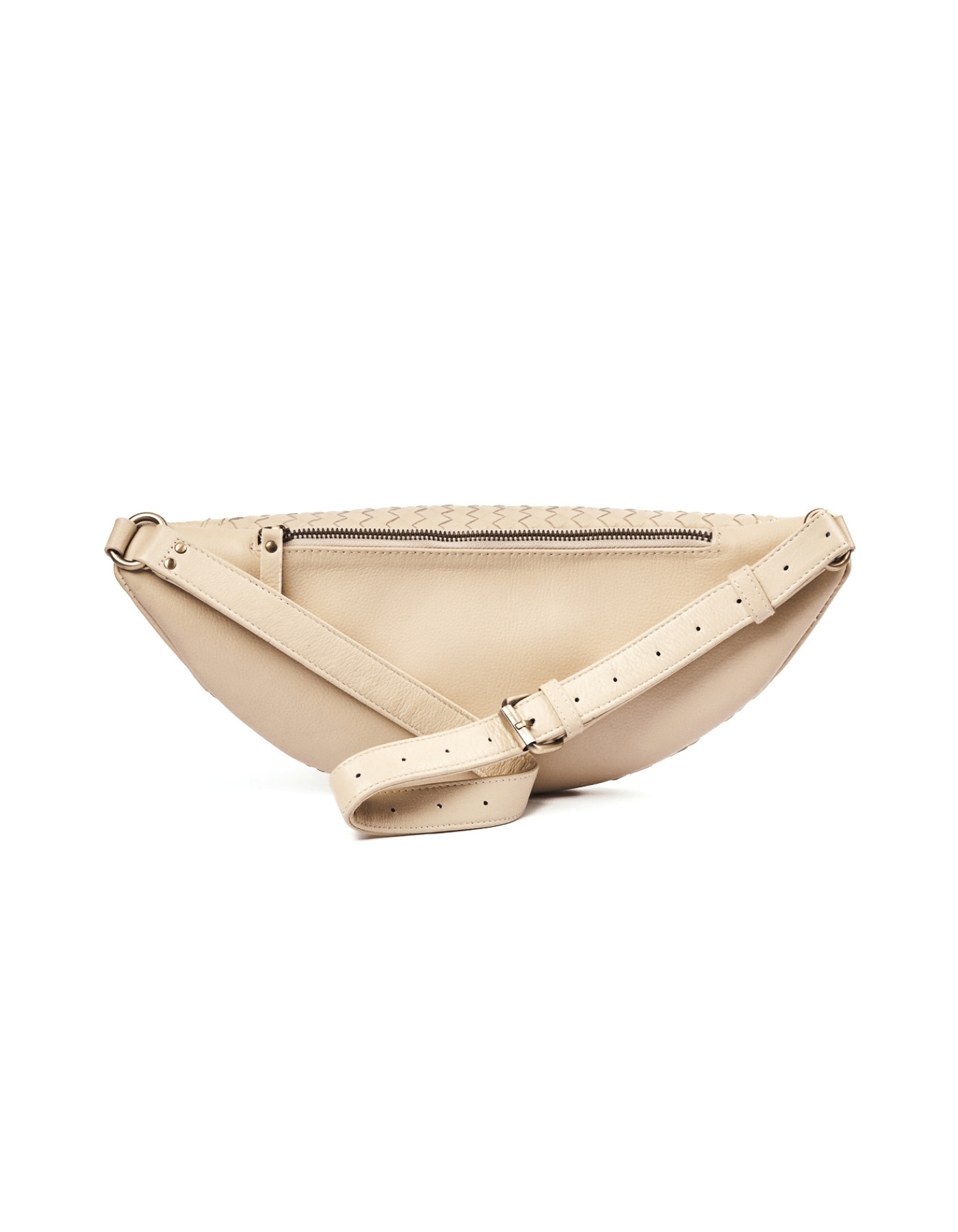 MANDRN | The Woven Atlas - Bone Leather Crossbody Bag