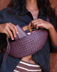 Mandrn Woven Atlas - Burgundy Crossbody Bag