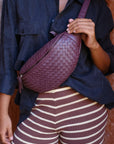 Mandrn Woven Atlas - Burgundy Crossbody Bag