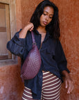 Mandrn Woven Atlas - Burgundy Crossbody Bag