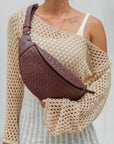 Mandrn Woven Atlas - Burgundy Fanny Pack