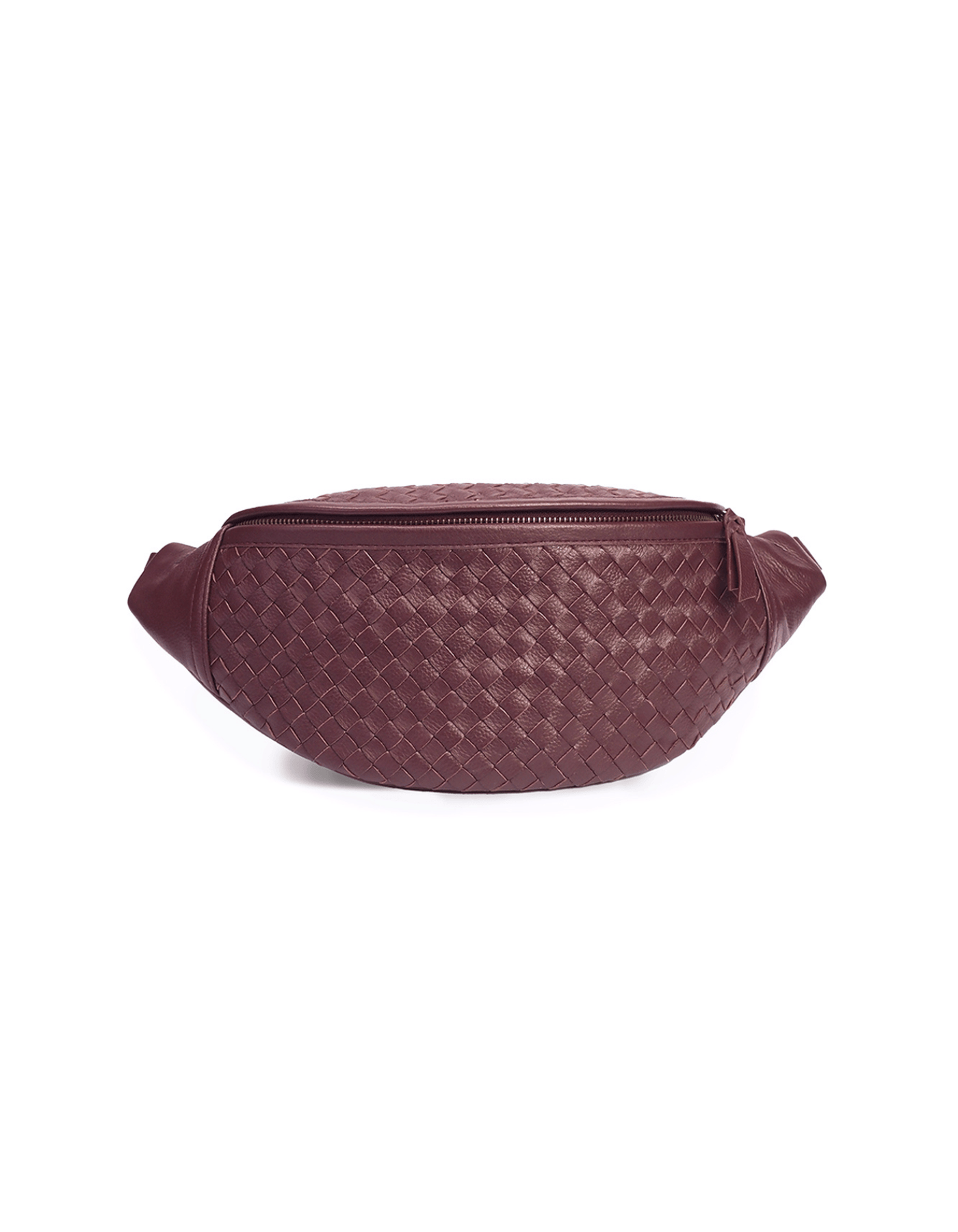 MANDRN | The Woven Atlas - Burgundy Leather Crossbody Bag