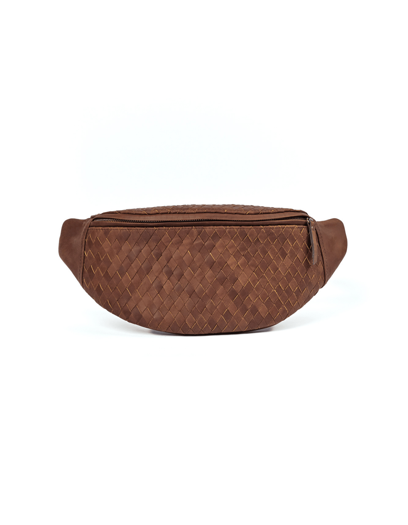 MANDRN | The Woven Atlas - Saddle Dark Leather Crossbody Bag