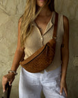 Mandrn Woven Atlas - Saddle (Light) Crossbody Bag
