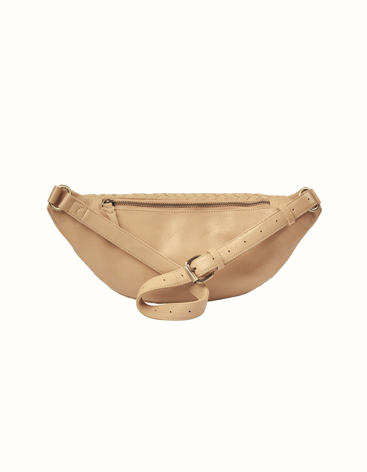MANDRN | The Woven Atlas - Sand Leather Crossbody Bag