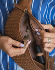 Mandrn Woven Atlas - Tan Crossbody Bag