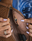 Mandrn Woven Atlas - Tan Crossbody Bag
