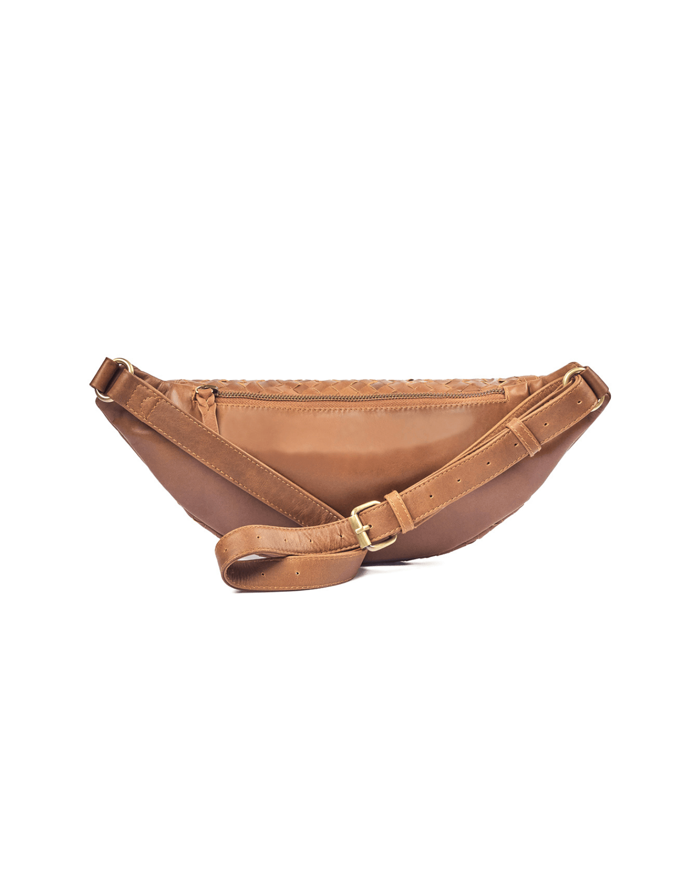MANDRN | The Woven Atlas - Tan Leather Crossbody Bag