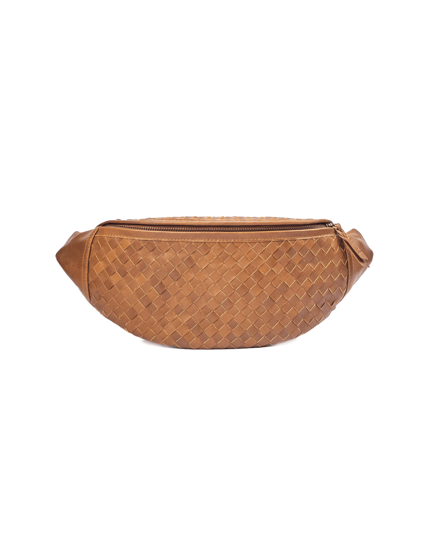 MANDRN | The Woven Atlas - Tan Leather Crossbody Bag