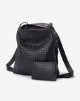 MANDRN Woven Evra Tote - Black tote