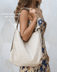 MANDRN Woven Evra Tote - Bone tote