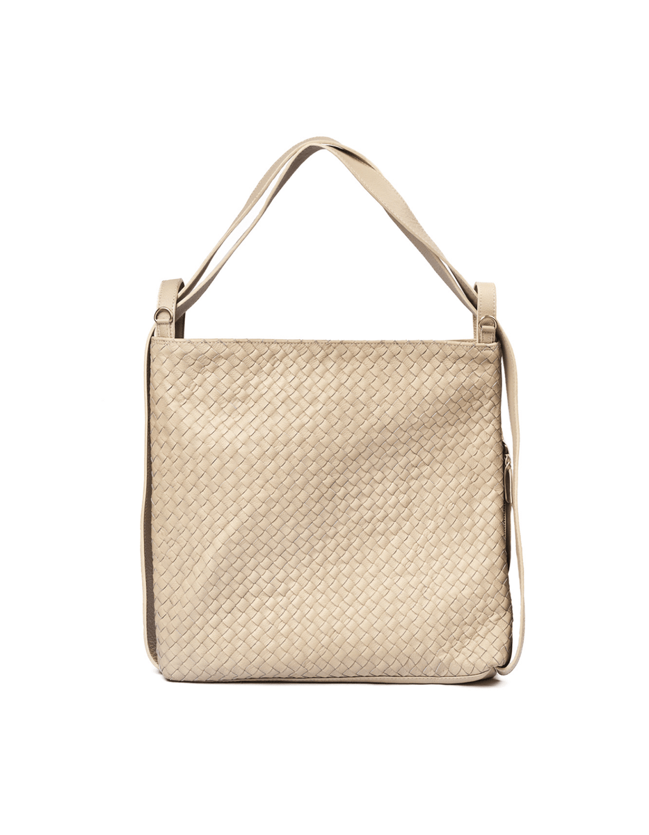 MANDRN | The Woven Evra Tote - Bone