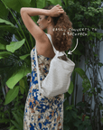 MANDRN Woven Evra Tote - Bone tote