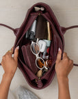 Mandrn Woven Rosalie - Burgundy Purse