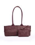 Mandrn Woven Rosalie - Burgundy Purse