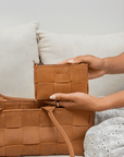 Mandrn Woven Rosalie - Saddle (Light) Purse
