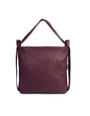 Woven Evra Tote - Burgundy