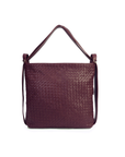 Woven Evra Tote - Burgundy