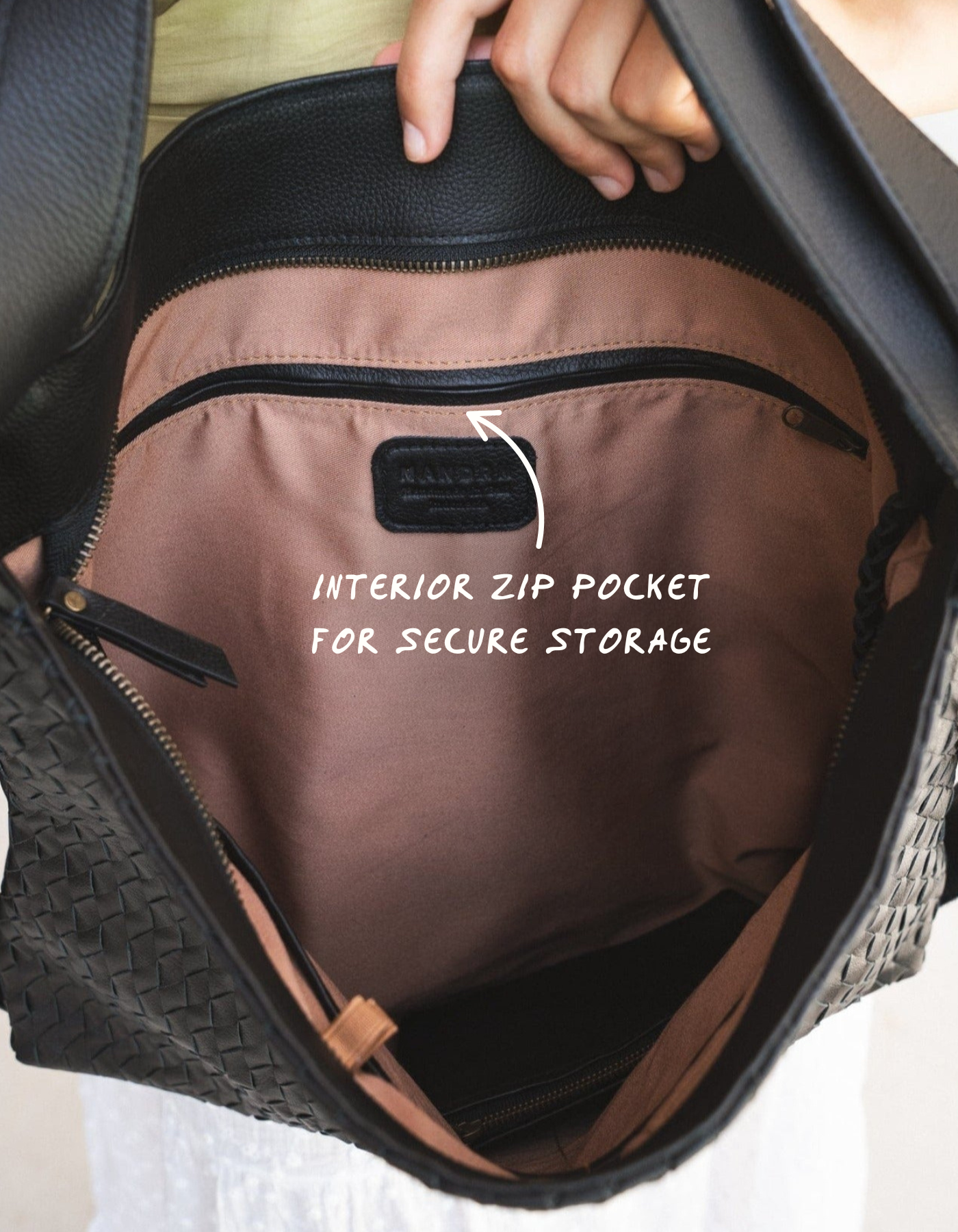 Woven Evra Tote - Black