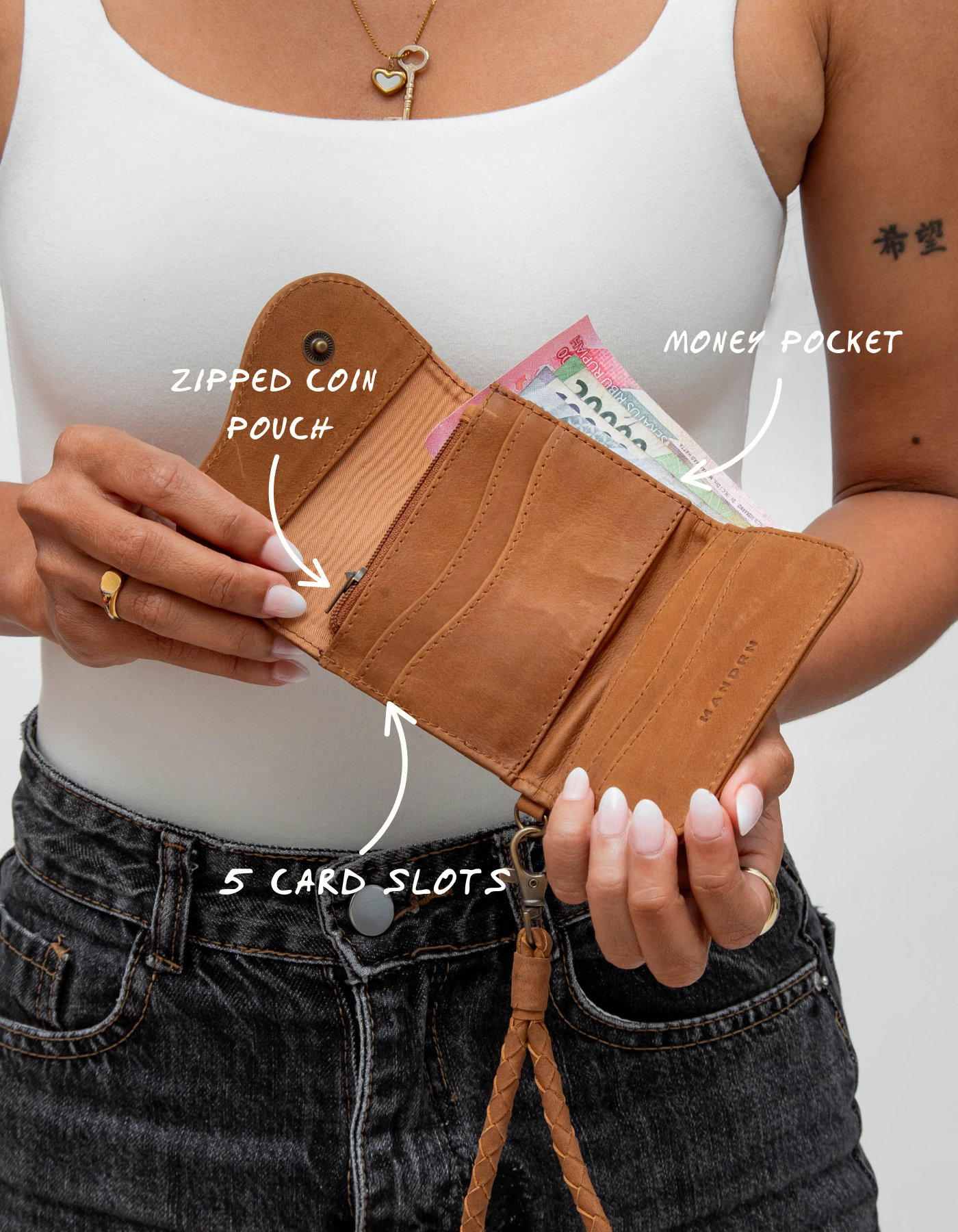 Noa Wallet - Saddle (Light)