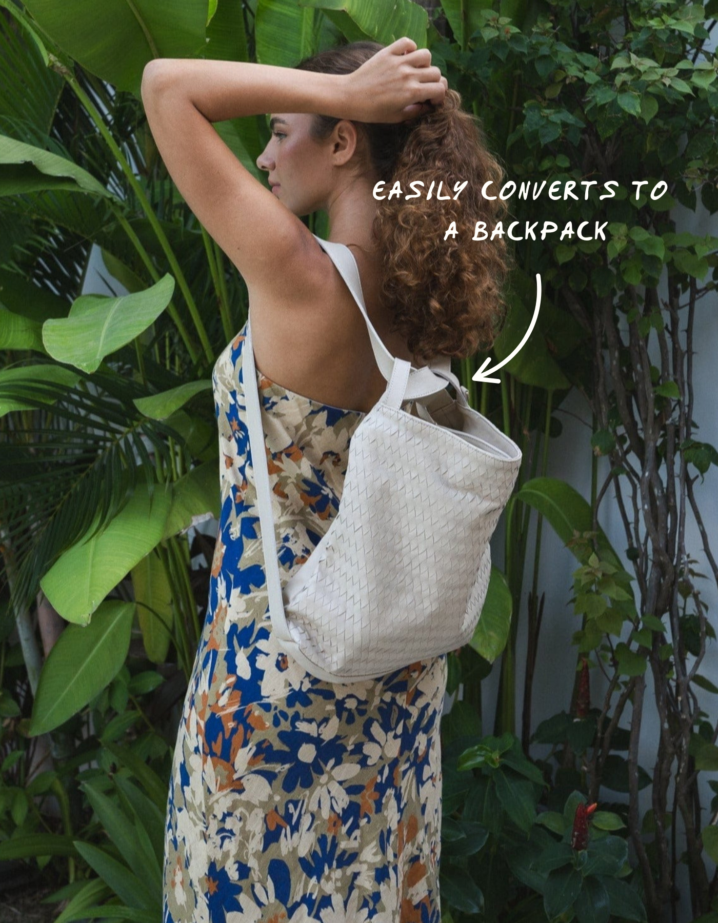 Woven Evra Tote - Bone